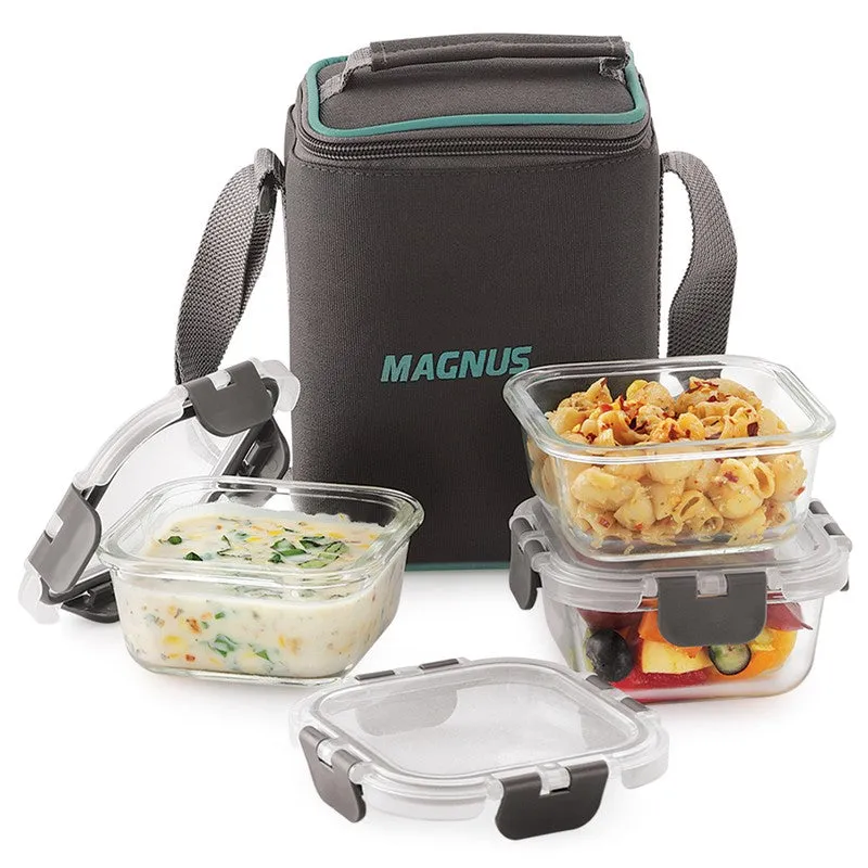 Norva Pack Lunch Box with Lunch Bag - Four Piece Set media 3