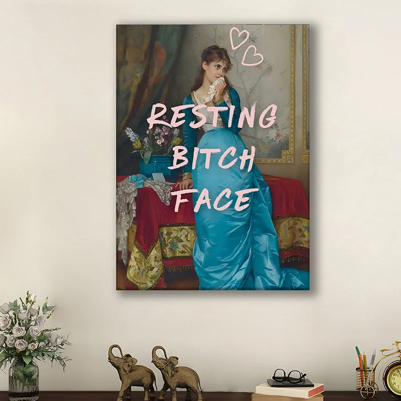 Resting Bitch Face Wall Art media 2