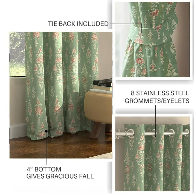 Urban Space Imperial Curtain (Sage Green) - Set Of Two media 5
