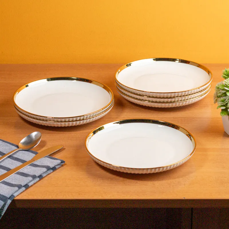 Golden Rim Quarter Plate - Set Of Two media 3