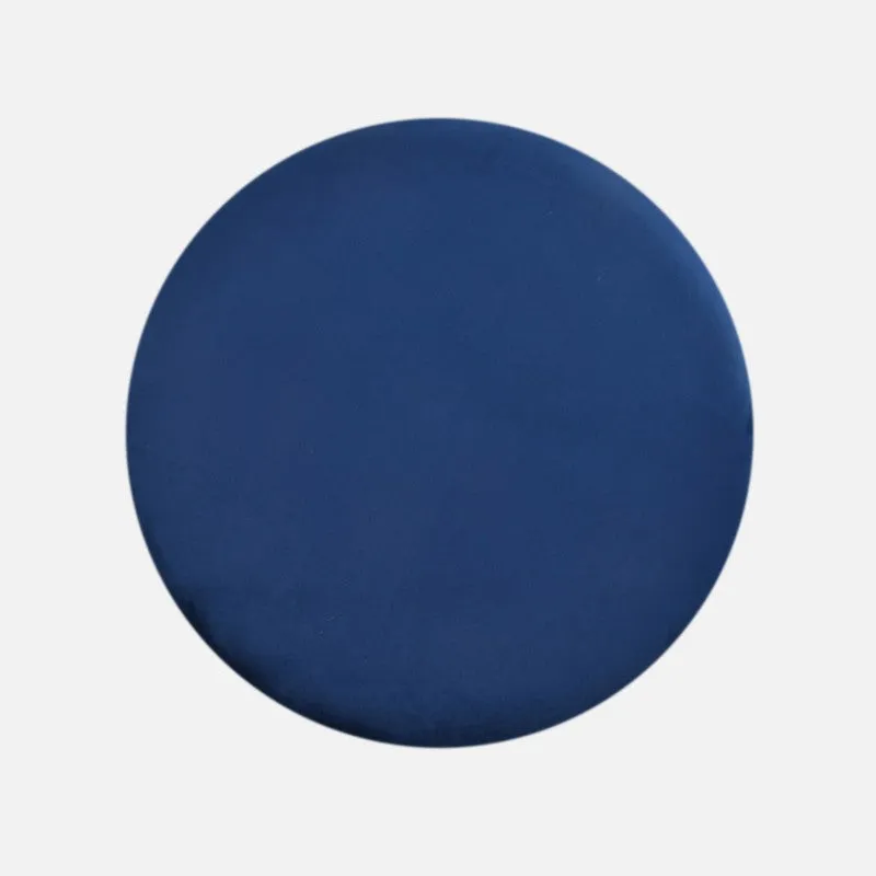 Velour Solid Velvet Pouffe - Dark Blue media 4