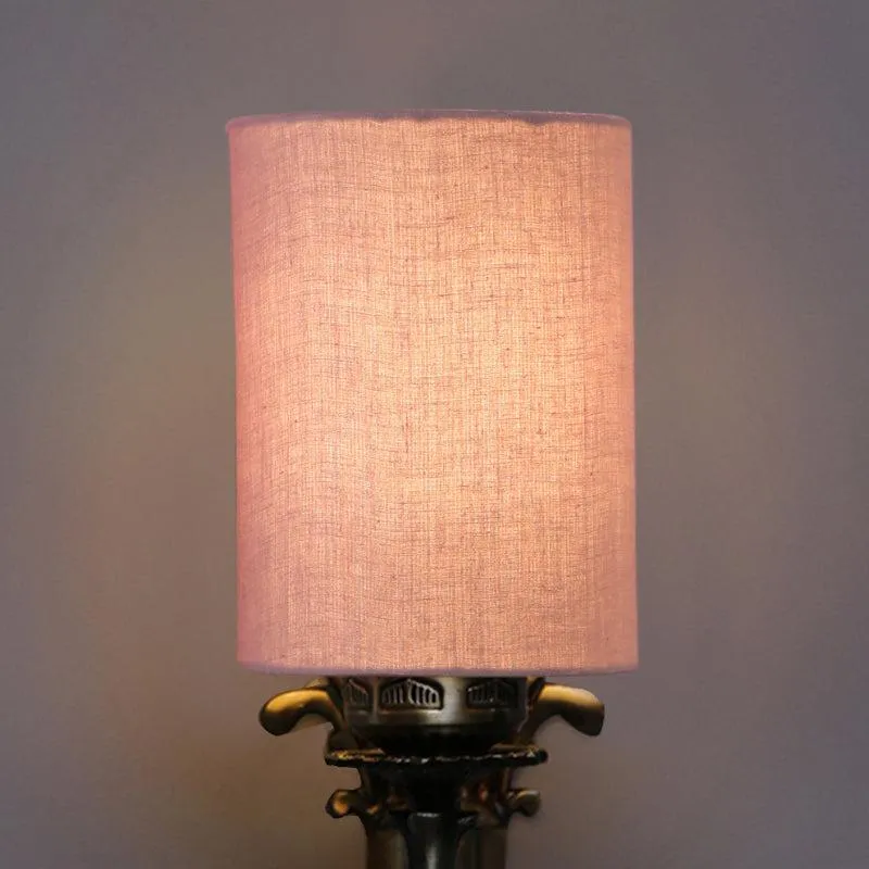 Vista Edrel Cylindrical Fabric & Metal Wall Lamp - Grey media 4