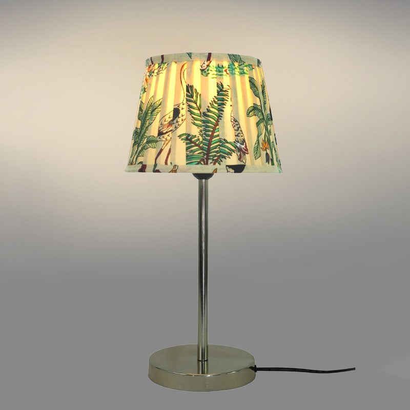 Fernique Metal Base Cotton Table Lamp - OffWhite,Green media 4