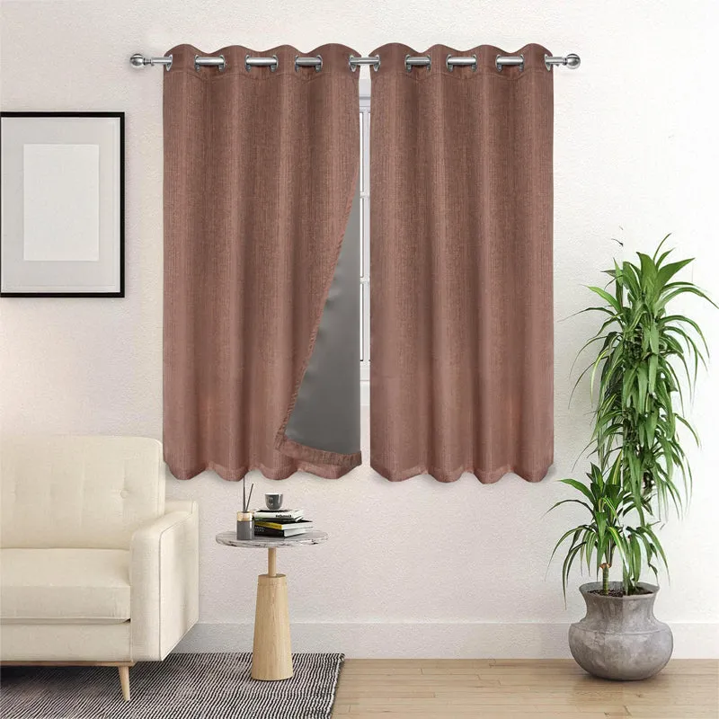 Saral Home Auriel Blackout Curtain (Taupe) - Set Of Two media 3