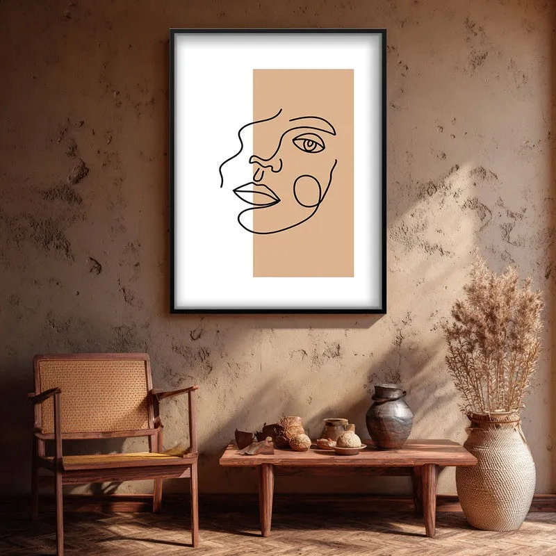 Bold Contours Canvas Wall Painting With Black Frame media 3