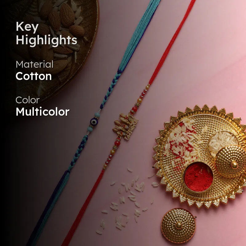 Jai Shri Ram Rakhi with Roli Chawal - Three Piece Set media 2