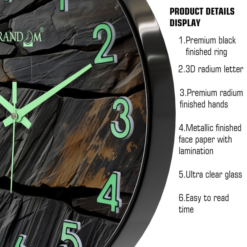 Onyra Round Modern Plastic Wall Clock - Black media 6