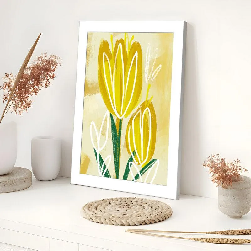 Florenva Sunshine Flora Wall Art With Frame - Set Of Three media 4