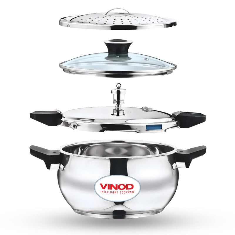 Vinod Velric Pressure Cooker Stainless Steel - 5500 mL media 4