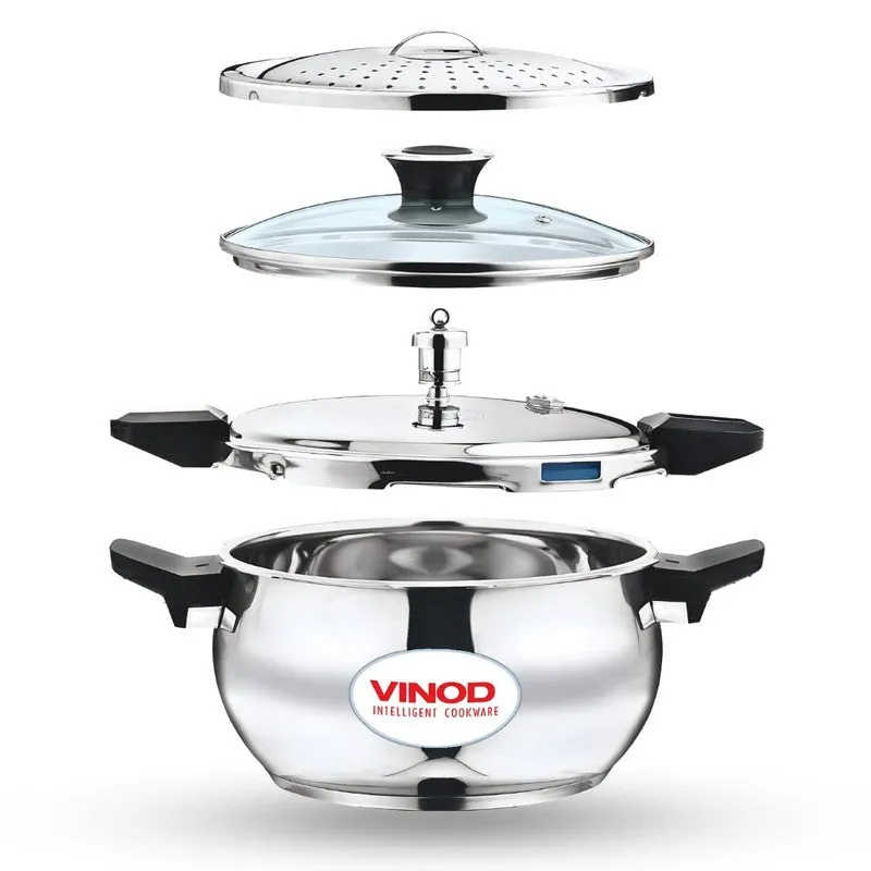 Vinod Velric Pressure Cooker Stainless Steel - 5500 mL - 4