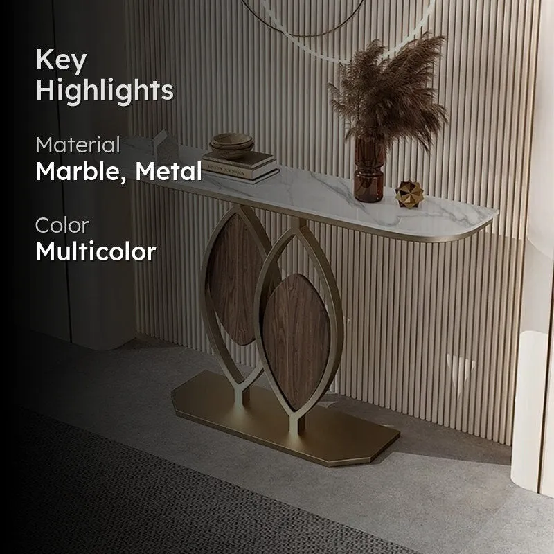 Artistic Metal Console Table with Marble Top - Medium media 2