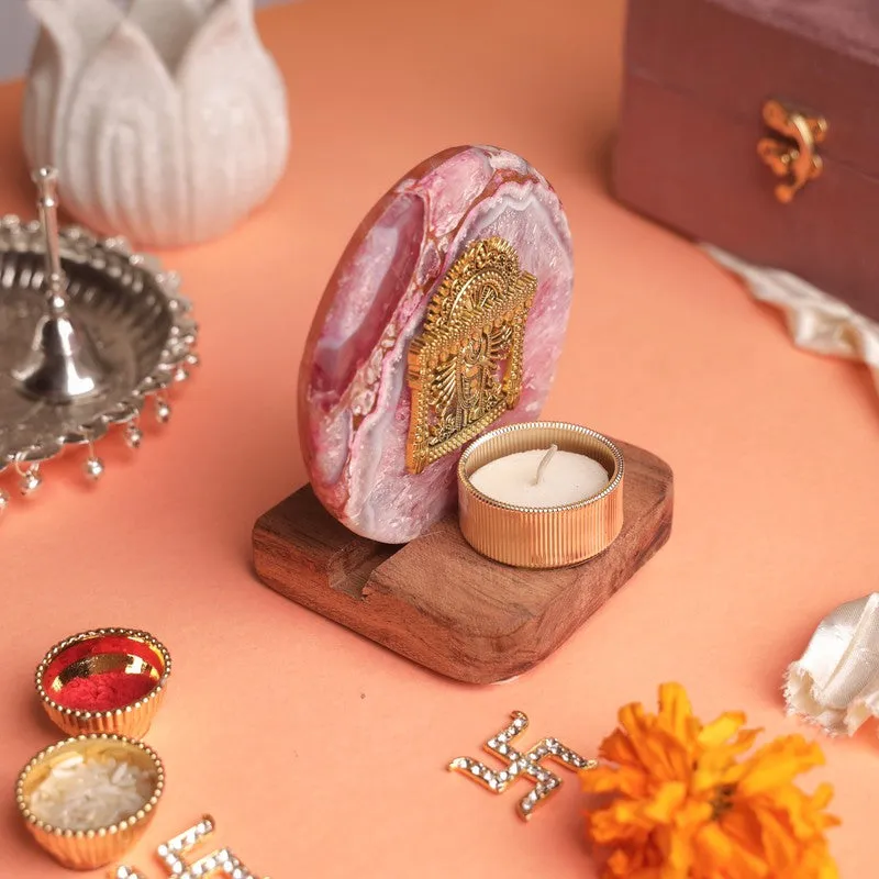 Majestic Devotion Lord Narayan Tealight Candle Holder media 4