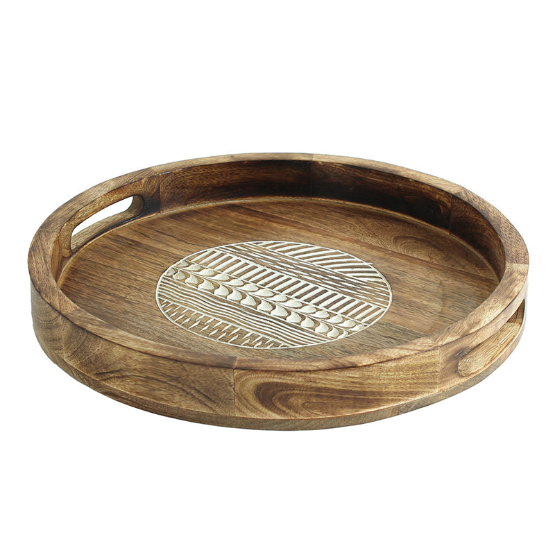 Wudra Wood Serving Tray - Round media 5