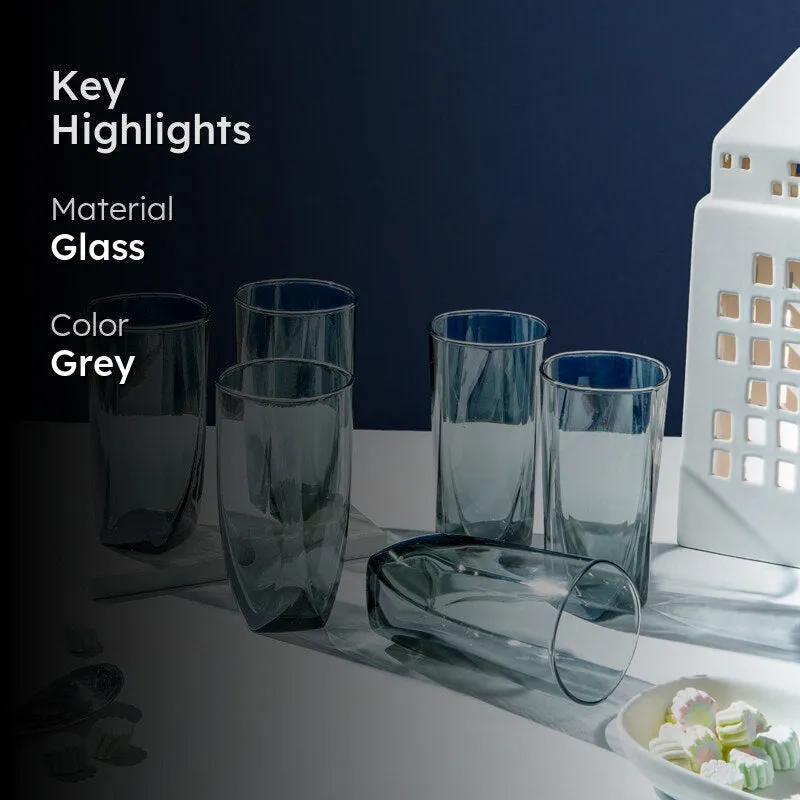 Luminarc Eiffel Tinted Glasses (350 mL/Grey) - Set Of Six media 2
