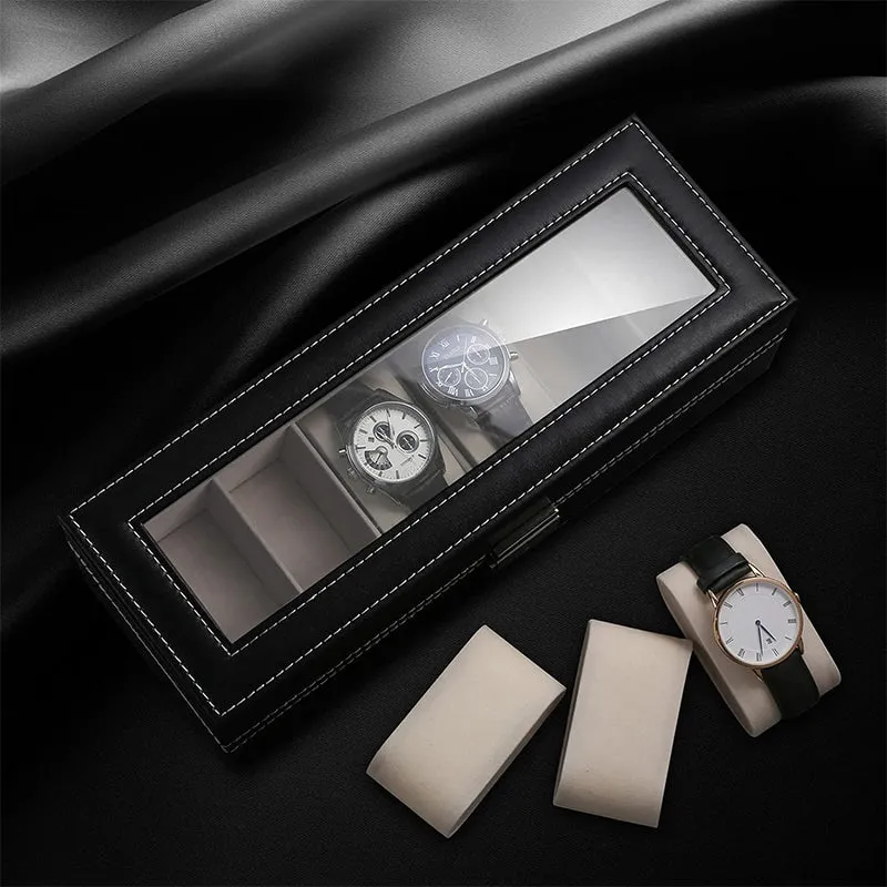 Chrono Safe Hexa Faux Leather Watch Storage Box media 6