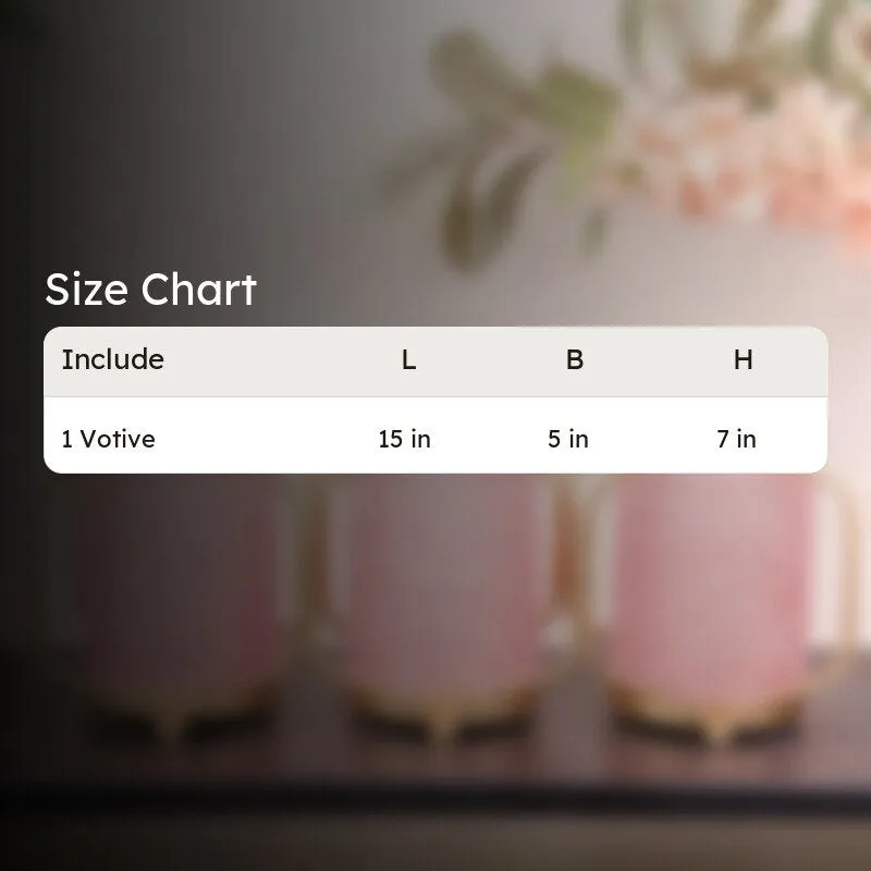 Suzette Triple Votive - Baby Pink media 5
