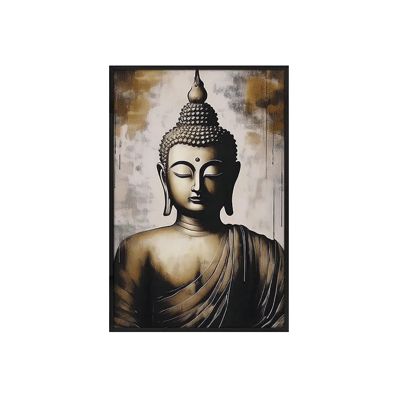Mystical Buddha Wall Painting With Frame media 5