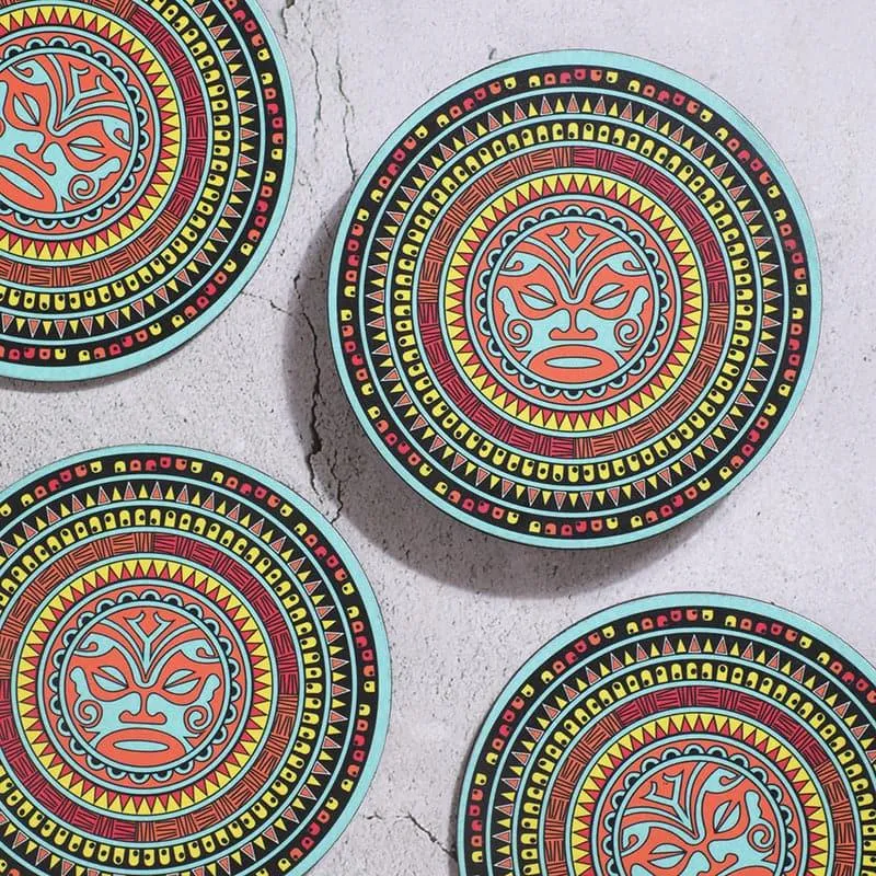 Koa Maori Mandala Trivet - Set Of Four media 1