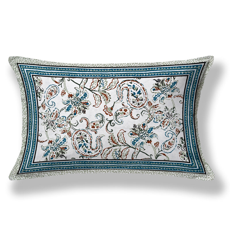 Floral Flush Cotton Bedsheet (Azure) - 200 TC media 7