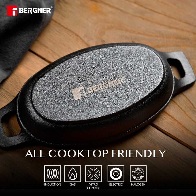 Bergner Cook & Share Cast Iron Mini Oval Baking or Cooking Pan - 240 ML media 6
