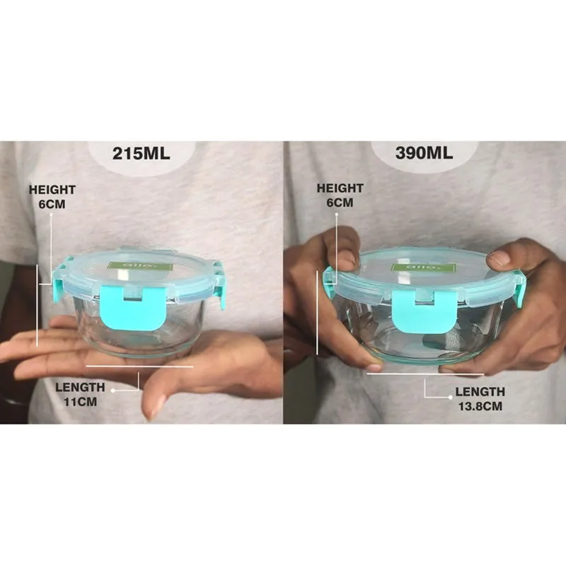 Grunty Leak Proof Glass Lunch Box with Bag- Set of Four media 10