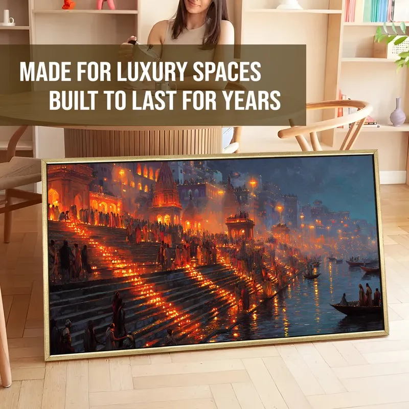 Sacred Flames of the Ghats Wall Art media 5