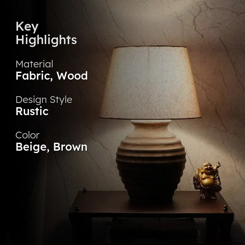 Mishuna Pablo Fabric Table Lamp - Beige media 2