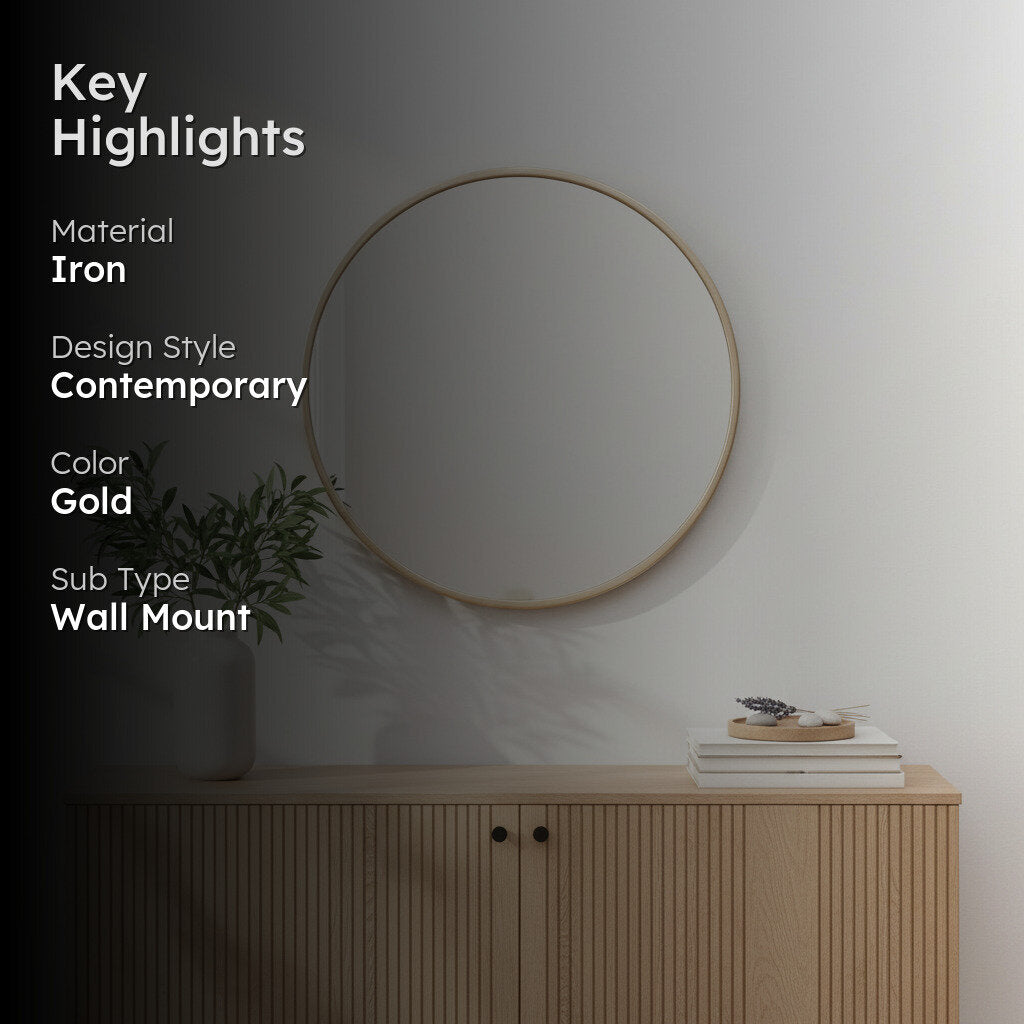 Grendon Void Wall Mirror - Gold media 2