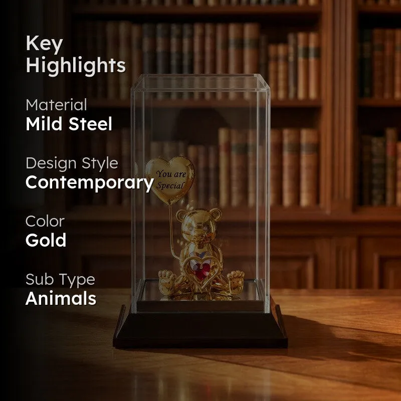 Special Bear 24K Gold Plated Mild Steel Showpiece media 2