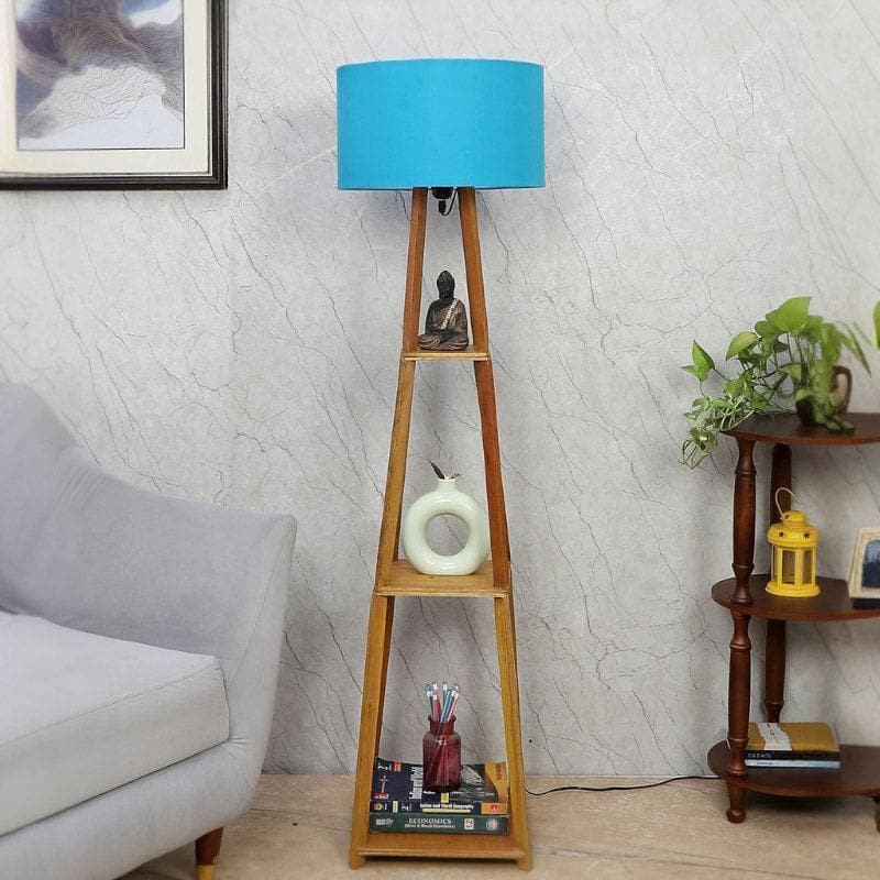 Blace Netima Floor Lamp With Shelf - Teal media 3