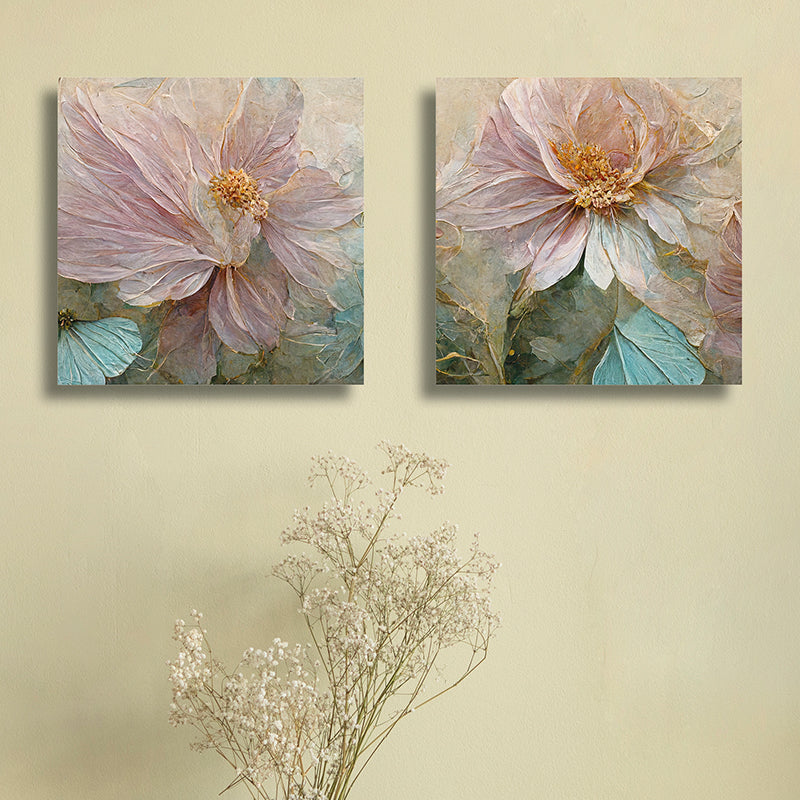 Ephemera Of Bloom Canvas Wall Art - Set Of Two
