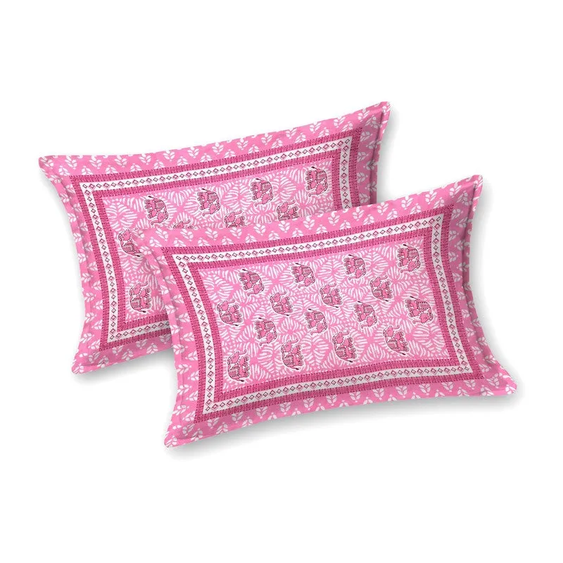 Linera Cotton Bedsheet (Pink) - 240 TC media 4