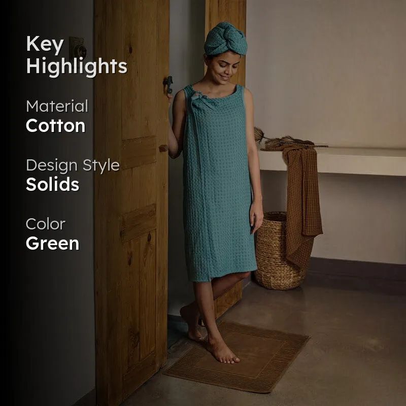 Glory Hug Cotton Bathwrap - Turquoise media 2