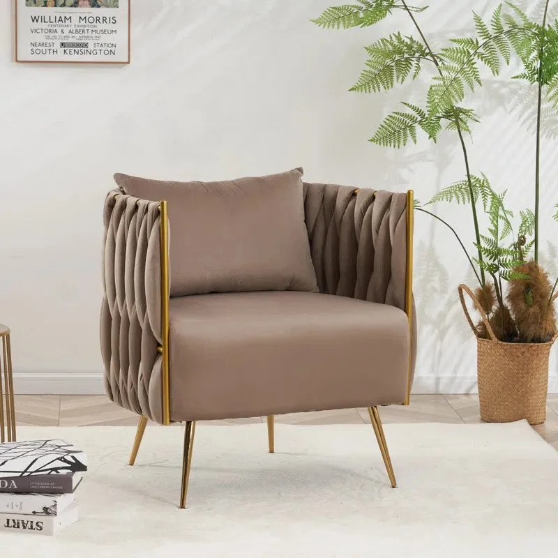 Dreamix Metal Accent Chair (Brown) - Two Piece Set media 4