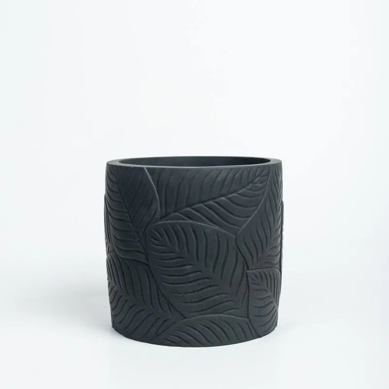 Leaf Print Planter - Black media 3