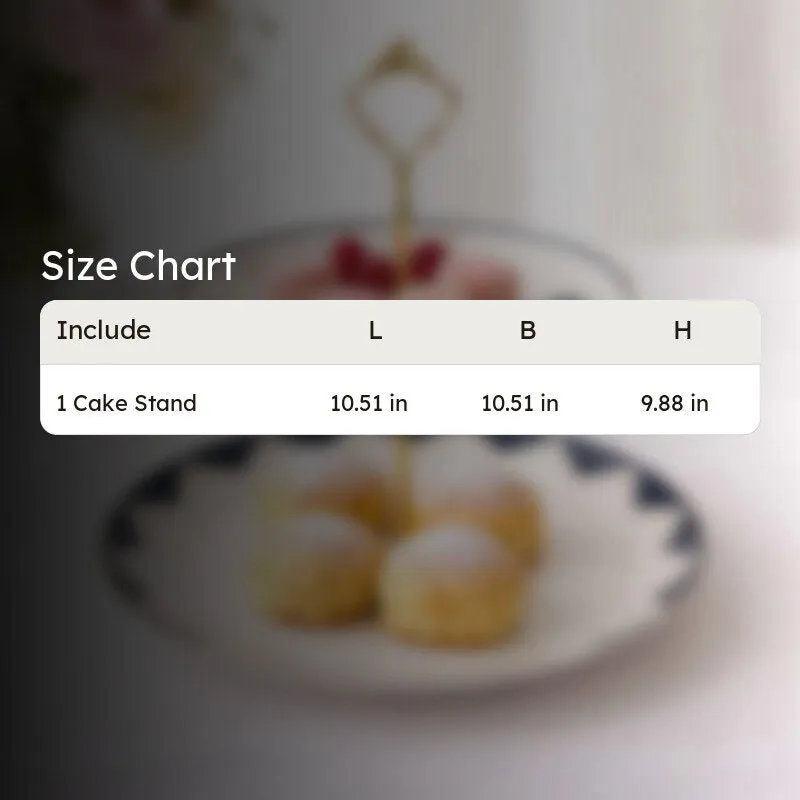 Classic Crown Cake Stand - White,Black media 7