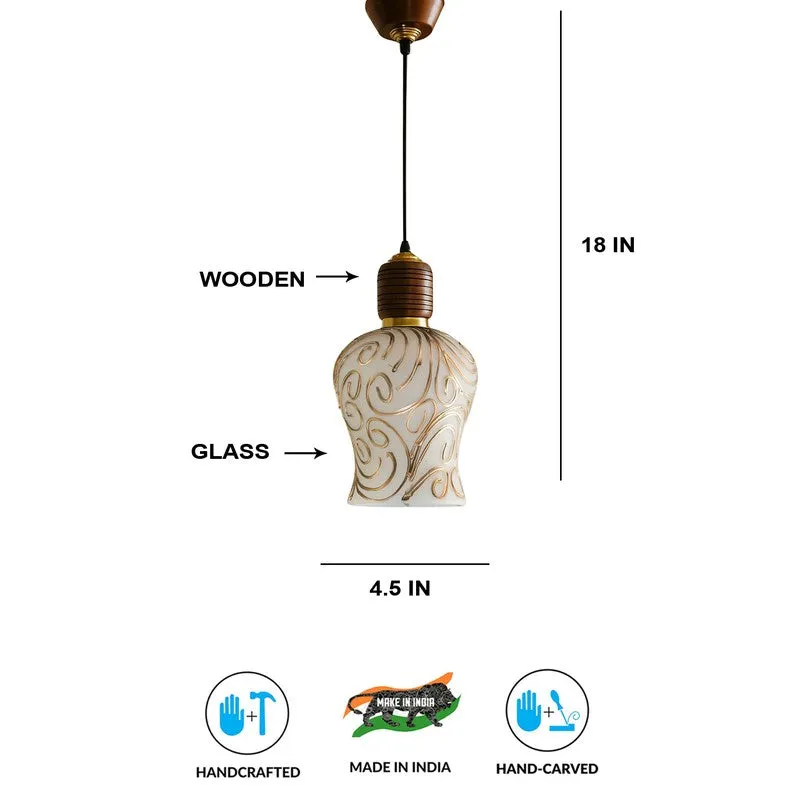 Mosaic Swirls Pendant Wooden Ceiling Lamp media 5