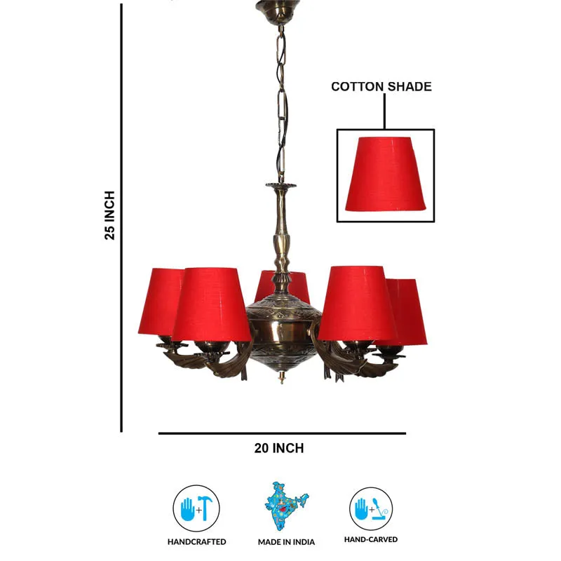 Radiante Conical Golden Antique Ceiling Lamp media 6