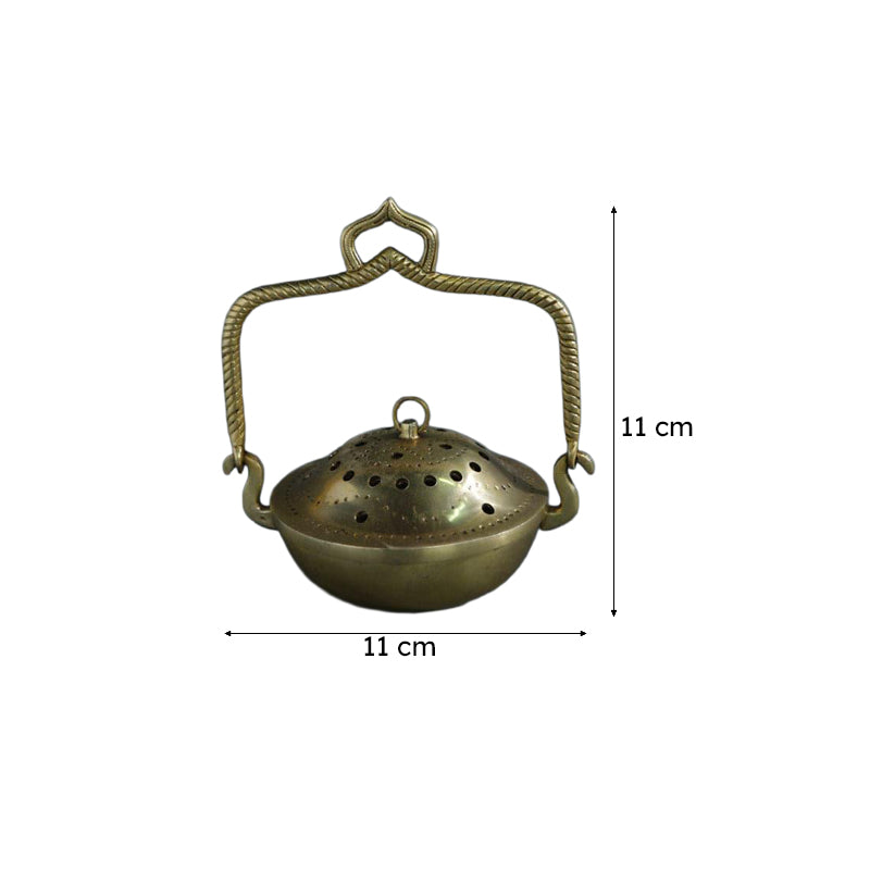 Brass Madri Loban Dhoop Holder media 6