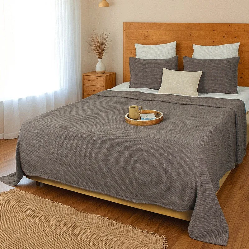 Solara Whim Handloom Bedcovers -Grey media 1