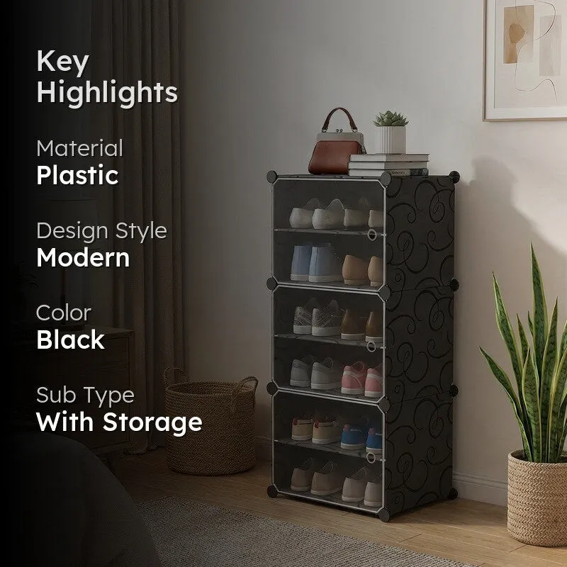 Rioware Cubix Home Shoe Racks - Black media 2
