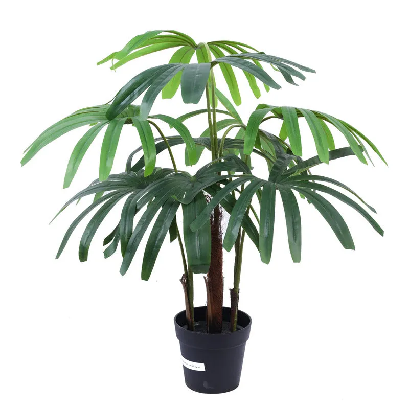 Faux Realistic Areca Tree With Black Plastic Pot - 3.9 Feet media 3