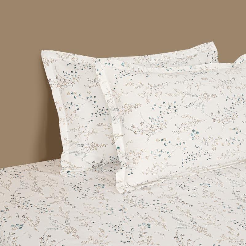 Swayam Cream Evara Floral Bedsheet - 200 TC || Super Soft media 3