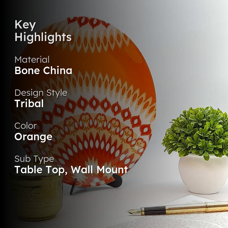 Ikkat Wave Decorative Plate media 2