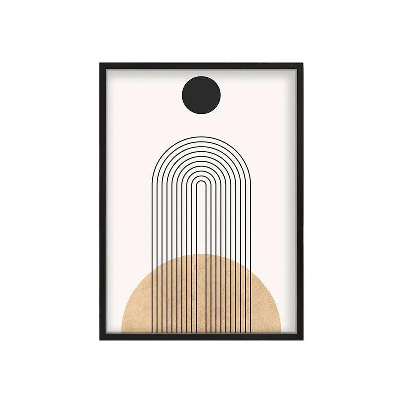 Earthy Tones Minimalist Canvas Wall Painting With Black Frame media 3