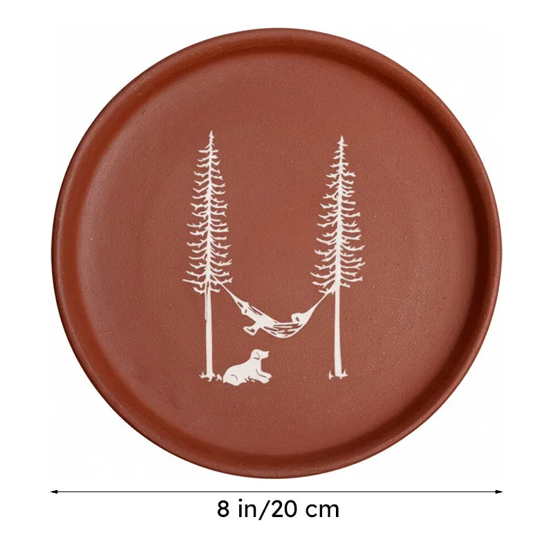 Natures Embrace Terracotta Wall Plate - Set Of Three media 9