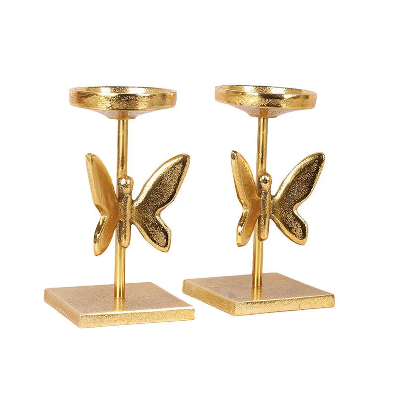Papillon D'Or Aluminium Tea Light Holder - Set Of Two media 5