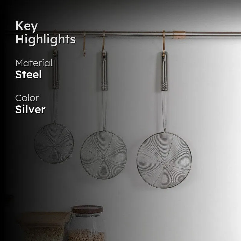 Stainless Steel Spider Strainer Set with Handles - Set Of Three media 2