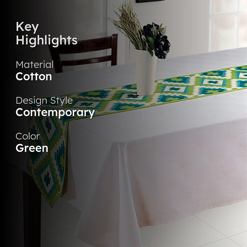 Swayam Meya Ethnic Cotton Table Runner media 2