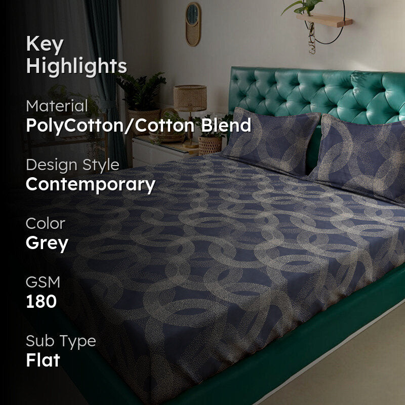 Eneid Cotton Blend Bedsheet - 180 GSM media 2
